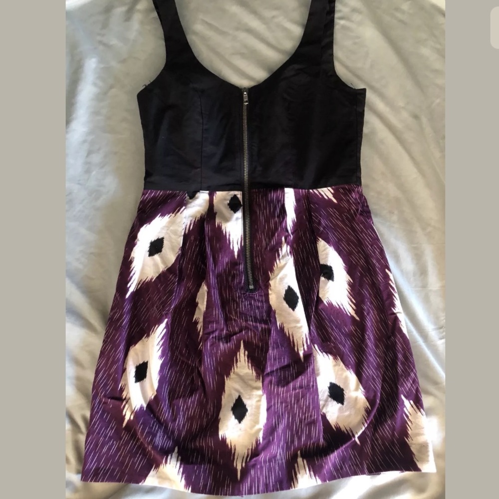 H&M Divided Purple Black Dress Size 4